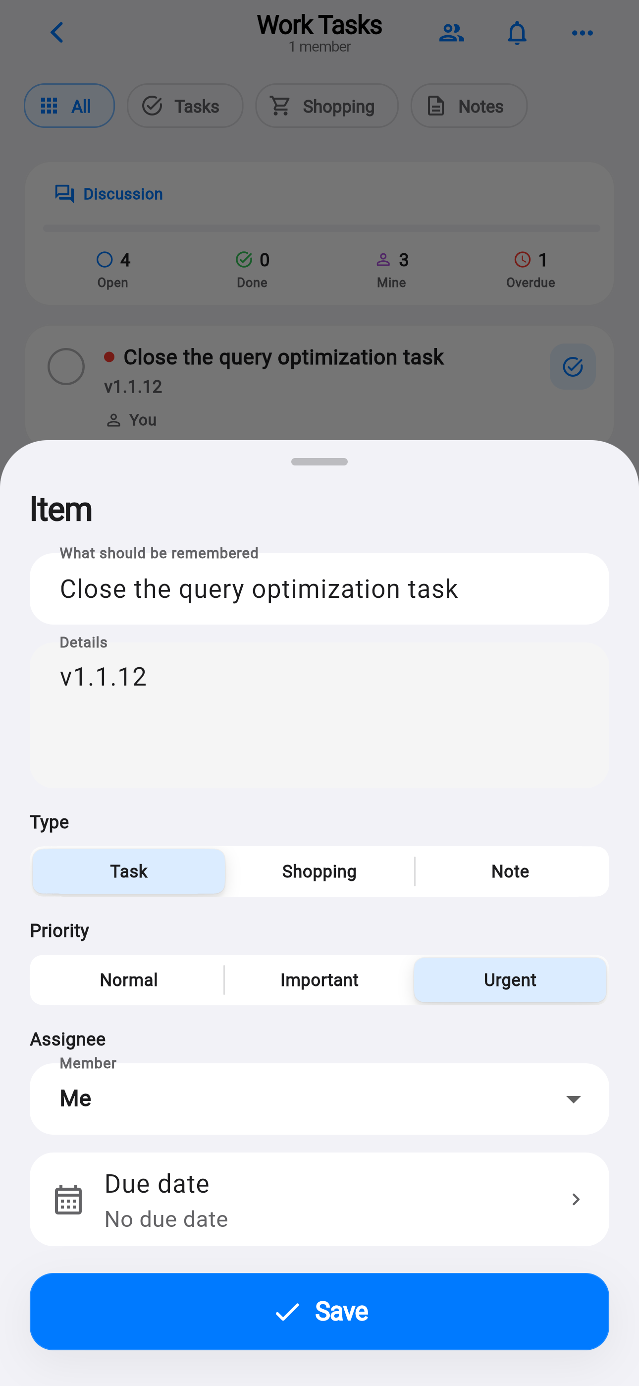 Life Tracker shared item editor