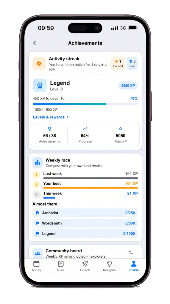 Achievements in Life Tracker