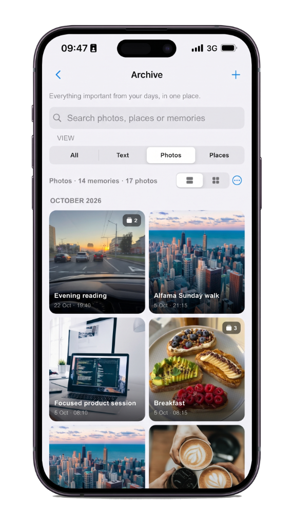 Life Tracker memory library