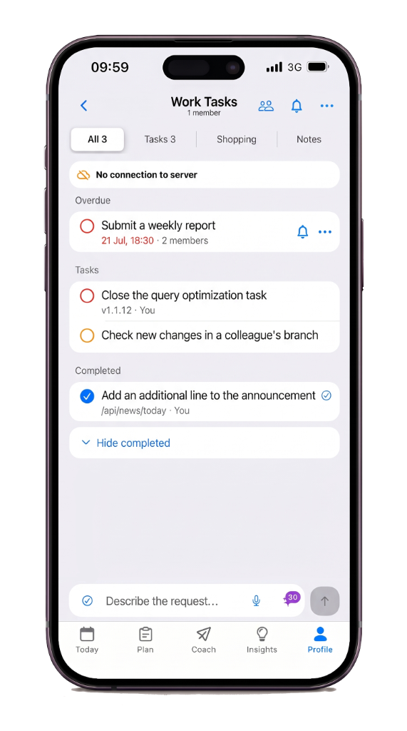 A shared room in Life Tracker
